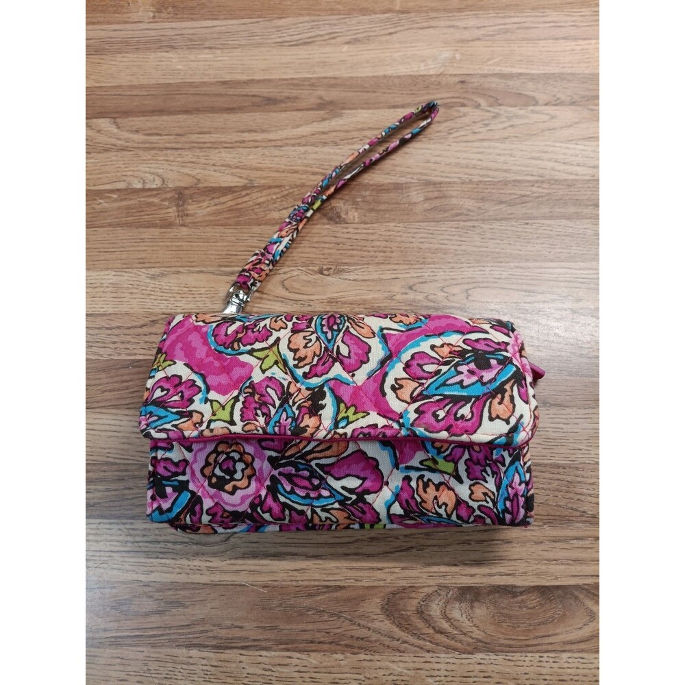 Vera Bradley Starburst Floral Wristlet Wallet Pink